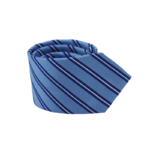 Blue & White Striped Necktie – Slim Width, 57 Inches