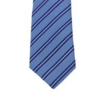 Blue & White Striped Necktie – Slim Width, 57 Inches - Image 4